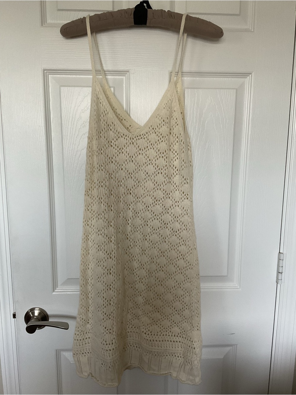 Z Supply Cream Crochet Beach Cover Up Dress
